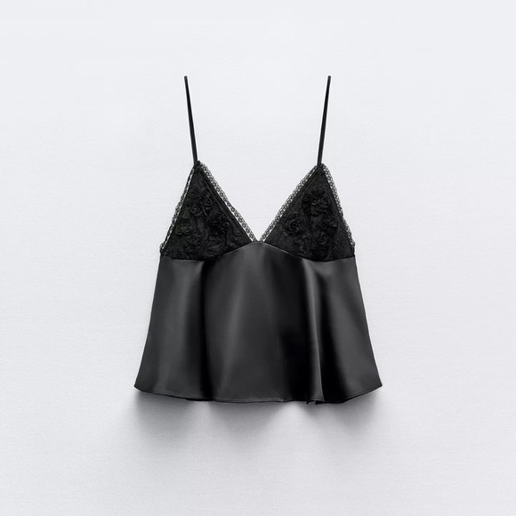 Zara Tops - Zara lace and satin top